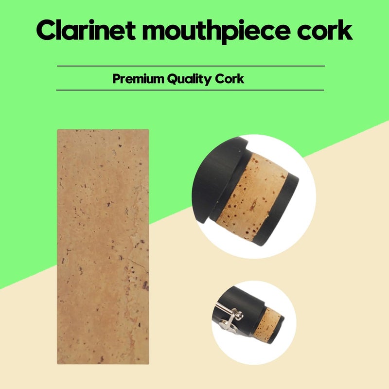 Dowite Clarinet Cork Replacement Kit - 37mm x 90mm Corks 3 PCS, Blade, Rope, Sandpaper 2PCS, Cork Grease，Adhesive - Easy DIY Maintenance & Repair for Clarinets - Image 4